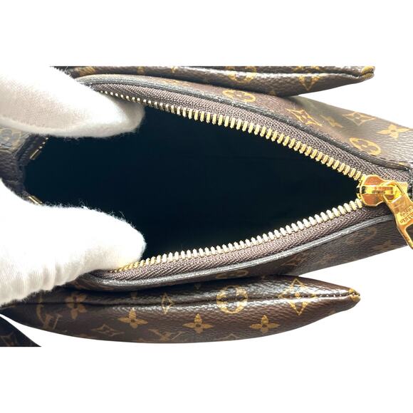 Louis Vuitton Duck Bag Nigo Monogram Crossbody Rare LV Gold Canvas Clutch Purse - Picture 5 of 16